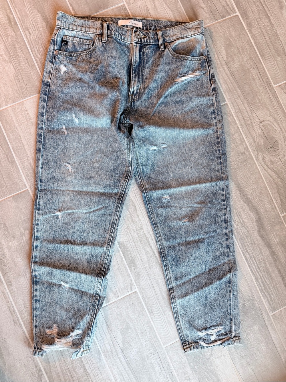 KanCan Light Blue Distressed Relaxed Jeans